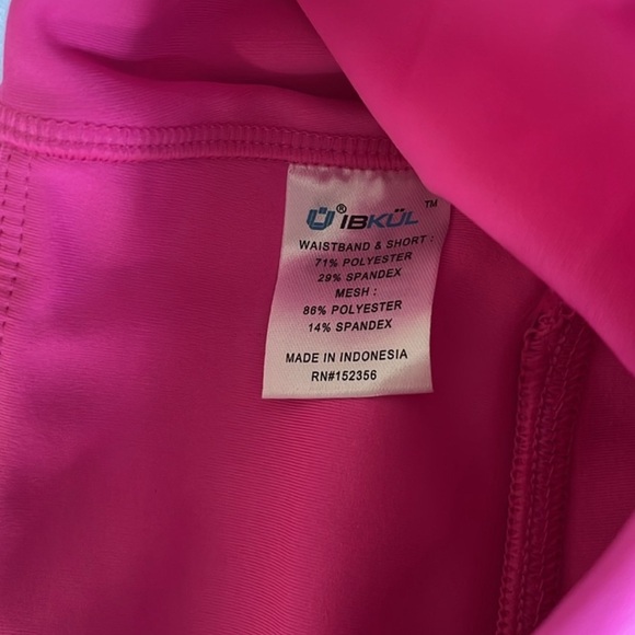 IBKUL Hot Pink Mesh Skirt Skort 18” size M - Picture 11 of 13